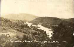 Sacandaga River, South of Wells New York Postcard Postcard