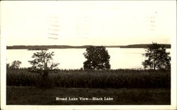 Broad Lake View-Black Lake Postcard