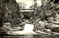 Pool And Sentinel Pine Bridge Franconia, NH Postcard Postcard