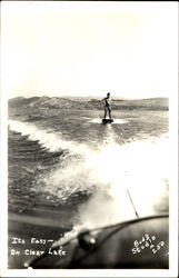 Waterboarding on Clear Lake Men Postcard Postcard