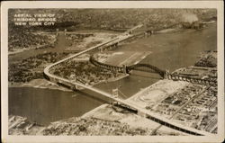 Aerial View Of Triboro Bridge Postcard