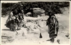 Maoris Cooking In Boiling Pool Postcard