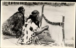 Maori Weavers Postcard