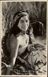 Maori Songstress Ano Hata  New Zealand Postcard Postcard