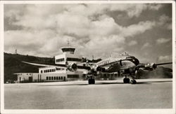 KLM Constellation In Front Of Hato Airport Curaçao Airports Postcard Postcard
