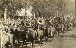 Parade Horses Millinery Shop Postcard