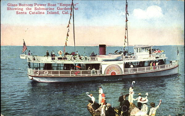 Glass Bottom Power Boat Emperor Santa Catalina Island California