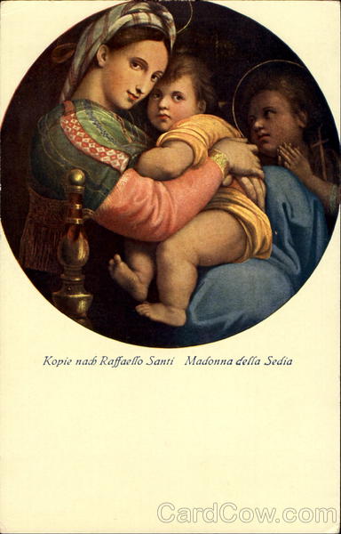 Kopie Nach Raffaello Santi Madonna Della Sedia Religious