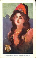 Shriner Woman Postcard