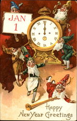 Happy New Year Greetings Postcard