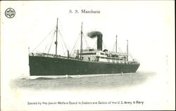 S. S. Manchuria Boats, Ships Postcard Postcard