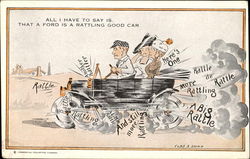 Ford is a Rattling Good Car Postcard