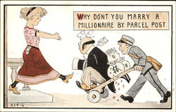 Marry a millionare by Parcel Post Postcard