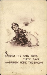 Bringing Home the Bacon Postcard