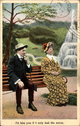 I'd Kiss You If I Only Had The Nerve Postcard