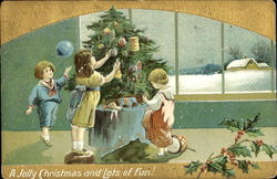 A Jolly Christmas And Lots Of Fun! Postcard
