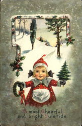 The Most Cheerful And Bright Yuletide Postcard