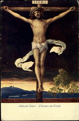 Albrecht Durer Christus Am Kreuz Postcard