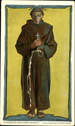 A Franciscan Friar Religious Postcard Postcard