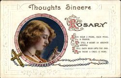 Thoughts Sincere Rosary Postcard