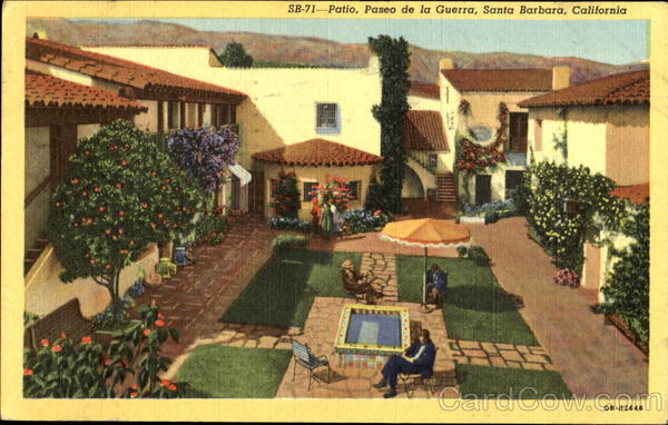 Patio Paseo De La Guerra Santa Barbara California