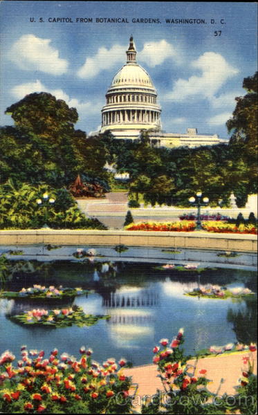 U. S. Capitol From Botanical Garden Washington District of Columbia