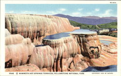 Mammoth Hot Springs Terraces Postcard