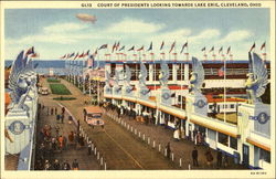 Court Of Presidents Looking Towards Lake Erie Cleveland, OH Postcard Postcard