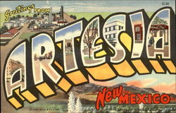 Greetings From Artesia New Mexico Postcard Postcard