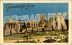 Greetings From Newark Postcard