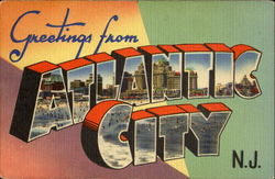 Greetings From Atlantic City Postcard