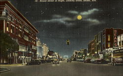 Broad Street At Night Selma, AL Postcard Postcard