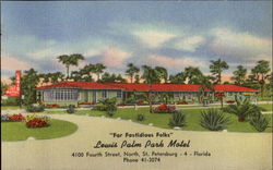 Lewis Palm Park Motel, 4100 Fourth Street North Postcard