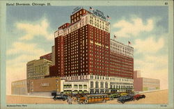 Hotel Sherman Postcard