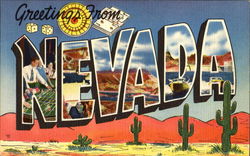 Greetings From Nevada Postcard Postcard