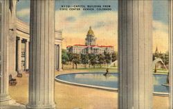 Capitol Building From Civic Center Postcard