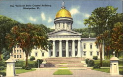 The Vermont State Capitol Building Montpelier, VT Postcard Postcard