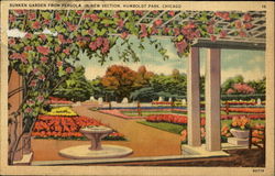 Sunken Garden, Humboldt Park Postcard