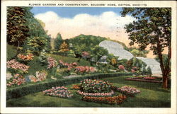 Flower Gardens And Conservatory Soliders Home Postcard