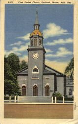 First Parish Church Portland, ME Postcard Postcard