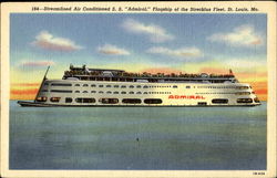 Streamlined Air Conditioned S. S. Admiral Postcard