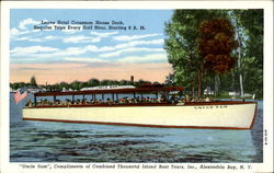 Leave Hotel Crossmon House Dock Alexandria Bay, NY Postcard Postcard