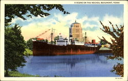 A Scene On The Neches Beaumont, TX Postcard Postcard