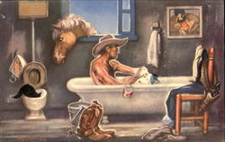 Cowboy's Saturday Night Postcard