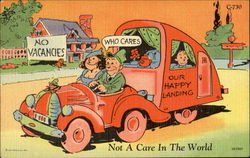 Camper Comic, Funny Postcard Postcard