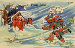 Frigid Relief Comic, Funny Postcard Postcard