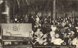 Rom Breneman's Restaurant Across Rom Hollywood's Radio City Postcard