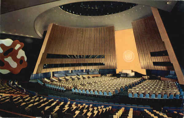General Assembly Hall in United Nations Head guarters New York City
