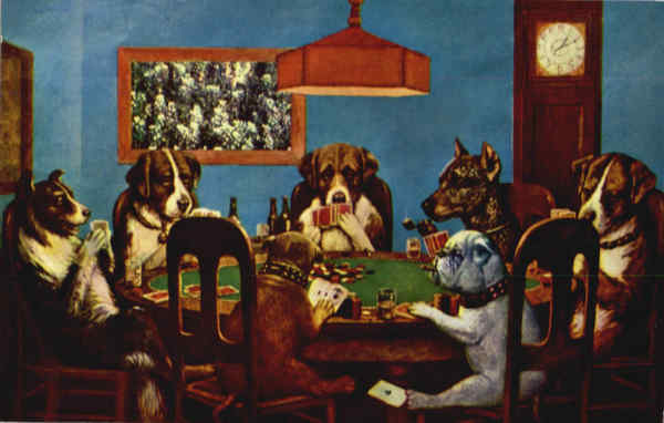 Dogs Playing Poker Only A Friend Needed Comic, Funny