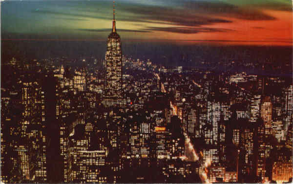 New York City Looking South By Night